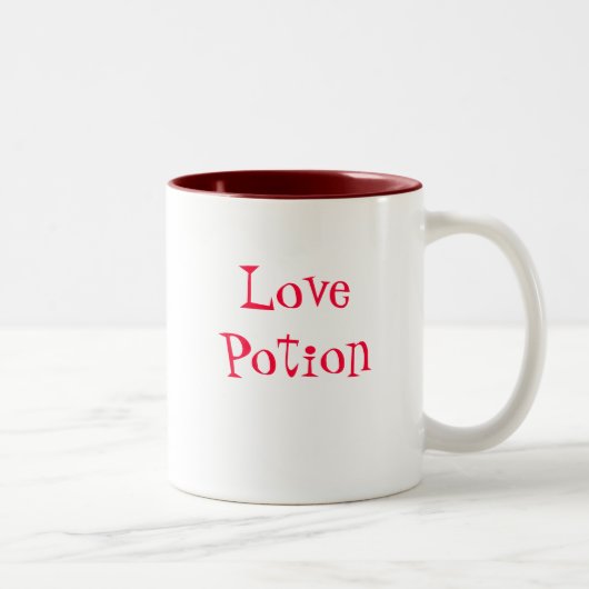Liebe-Trankkaffee-Tasse Zweifarbige Tasse (Rechts)