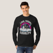 Liebe Trash & Equality Opossum Raccoon Bisexuelle  T-Shirt (Vorne ganz)