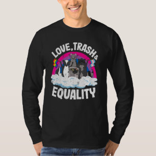 Liebe Trash & Equality Opossum Raccoon Bisexuelle  T-Shirt