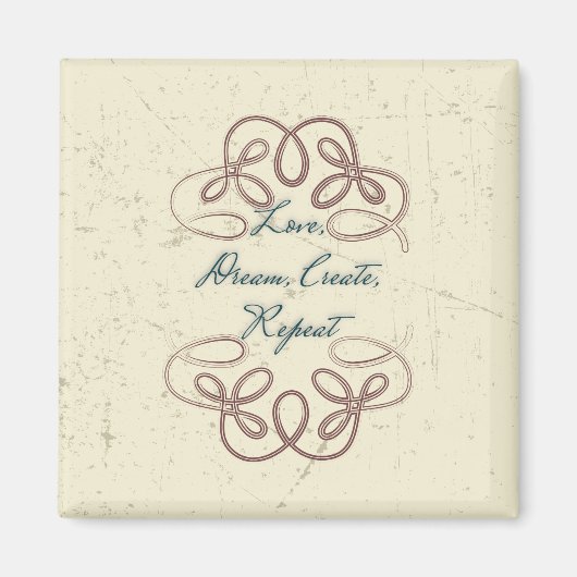 Liebe, Traum, Erstellen, Wiederholen des Folk-Desi Magnet (Vorne)