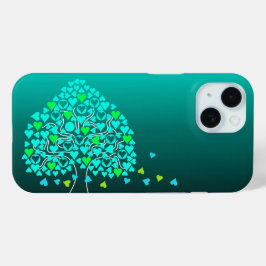 Liebe Tree Aquamarin iPhone Case
