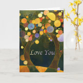 Liebe Tree Card Karte (Gelbe Blume)