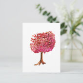 Liebe Tree Cherry Blossom Postkarte (Stehend Vorderseite)