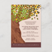 Liebe Tree Falling Heart Blätter Empfang Card Begleitkarte (Vorderseite)