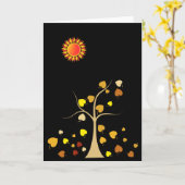 Liebe Tree Grußkarte Karte (Gelbe Blume)