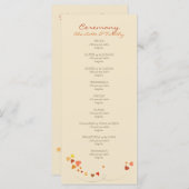 Liebe Tree Hearts Hochzeitsprogramm Programm (Vorne/Hinten)