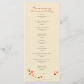 Liebe Tree Hearts Hochzeitsprogramm Programm (Vorderseite)