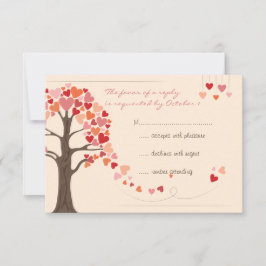 Liebe Tree Hearts Wedding RSVP