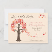 Liebe Tree Hearts Wedding Save the Date (Vorderseite)
