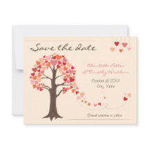 Liebe Tree Hearts Wedding Save the Date