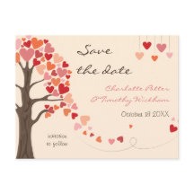 Liebe Tree Hearts Wedding Save the Date