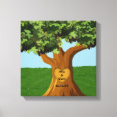 Liebe Tree Individuelle Name Wrapped Canvas Print Leinwanddruck (Vorderseite)