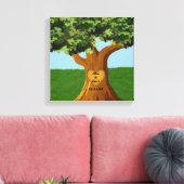 Liebe Tree Individuelle Name Wrapped Canvas Print Leinwanddruck (Insitu (Wohnzimmer))