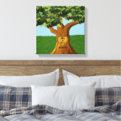 Liebe Tree Individuelle Name Wrapped Canvas Print Leinwanddruck (Insitu (Schlafzimmer))