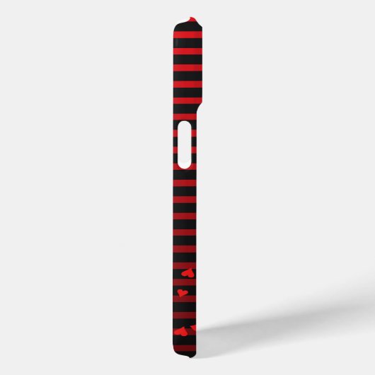 Liebe Tree iPhone Case Red Black Stripe (Rückseite / Rechts)