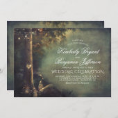 Liebe Tree Mason Jar Lights Rustikale Hochzeit Einladung (Vorne/Hinten)