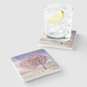 Liebe Tree Stone Untersetzer (Seitenansicht)