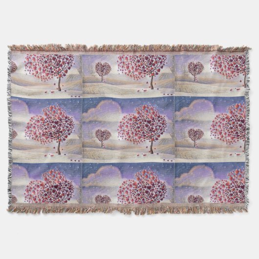 Liebe Tree Throw Blanket Decke (Vorderseite)