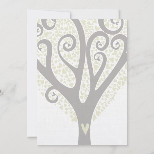 Liebe Tree Wedding Einladung (Rückseite)