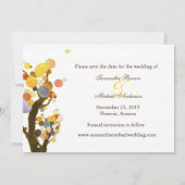 Liebe Trees Art Nouveau Hochzeit Save The Date (Rückseite)