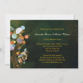 Liebe Trees in Blue Wedding Probe Dinner Einladung (Rückseite)