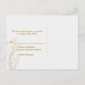 Liebe Trees Royal Blue Wedding RSVP Einladungspostkarte (Rückseite)