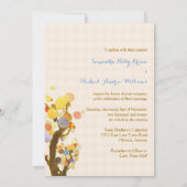 Liebe Trees Rustic Blue Forest Wedding Einladung (Rückseite)