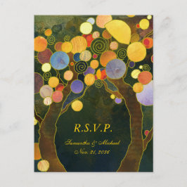 Liebe Trees Wedding Menü UAWG Einladungspostkarte