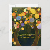 Liebe Trees Wedding Save the Date Postcards Ankündigungspostkarte (Vorne/Hinten)