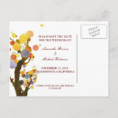 Liebe Trees Wedding Save the Date Postcards Ankündigungspostkarte (Rückseite)