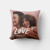 Liebe | Trendige, handgeschriebene Texte und Herz Kissen (Vorderseite)