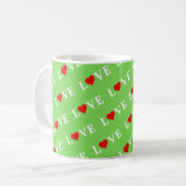 LIEBE Trending Lime Green Moderne Elegante Kaffeetasse (Vorderseite Links)