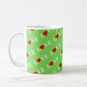 LIEBE Trending Lime Green Moderne Elegante Kaffeetasse (Links)