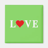LIEBE Trending Lime Green Moderne Elegante Magnet (Vorne)
