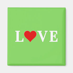 LIEBE Trending Lime Green Moderne Elegante Magnet