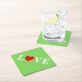 LIEBE Trending Lime Green Moderne Elegante Untersetzer (Vor Ort)