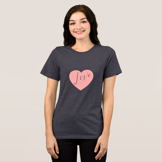 Liebe Tri-Blend Shirt (Vorderseite voll)