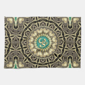 Liebe Tribal Black Gold OM Mandala Wohngestaltung Geschirrtuch (Horizontal)
