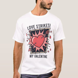 "Liebe trifft!" Cupids Pfeil Herz Explosion T-Shirt