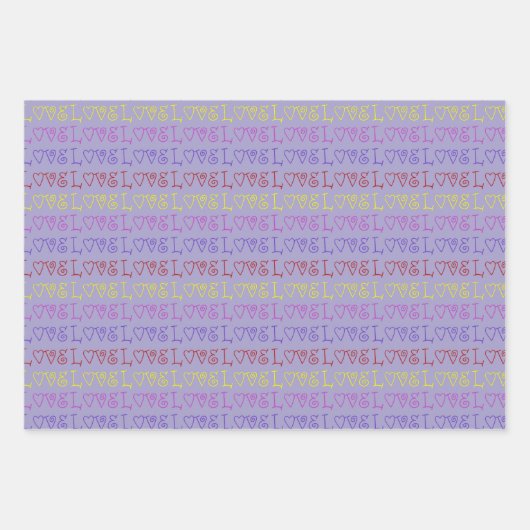 Liebe Trio Geschenkpapier Set (Vorderseite 3)