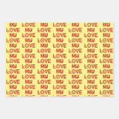 Liebe Trio Geschenkpapier Set (Vorderseite)