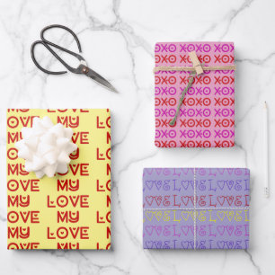 Liebe Trio Geschenkpapier Set
