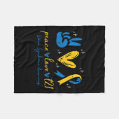 Liebe Trisomy 21 Down Syndrom Bewusstsein Männer Fleecedecke (Vorderseite (Horizontal))