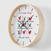 Liebe Triumph immer Red Heart Couple Name Uhr (Winkel)