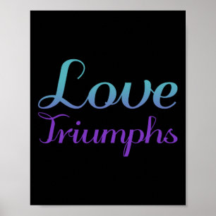 Liebe triumphiert Lila Bewusstsein für Suizidpräve Poster
