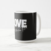 Liebe trocknet nie kaffeetasse (VorderseiteRechts)
