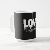 Liebe trocknet nie kaffeetasse (Vorderseite Links)