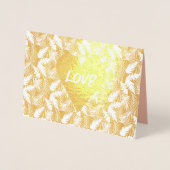 Liebe Tropical Wedding Vielen Dank Folienkarte (Vorderseite)