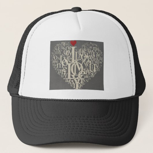 Liebe Trucker Hat Truckerkappe (Vorderseite)