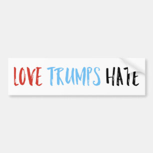 Liebe-Trumpf-Hass Autoaufkleber